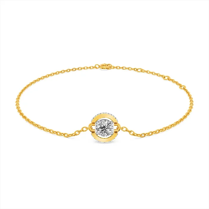 Spark Bar 9KT Gold Lab Grown Diamond Bracelet