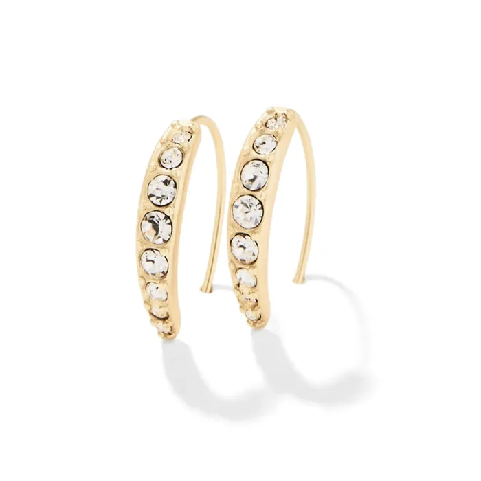 Spartina Sparkle Arc Hoop Earrings – Small/Crystal
