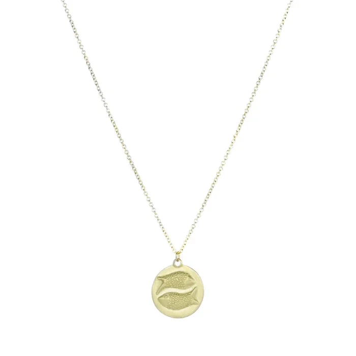 Special Order Pisces Medal Pendant Necklace