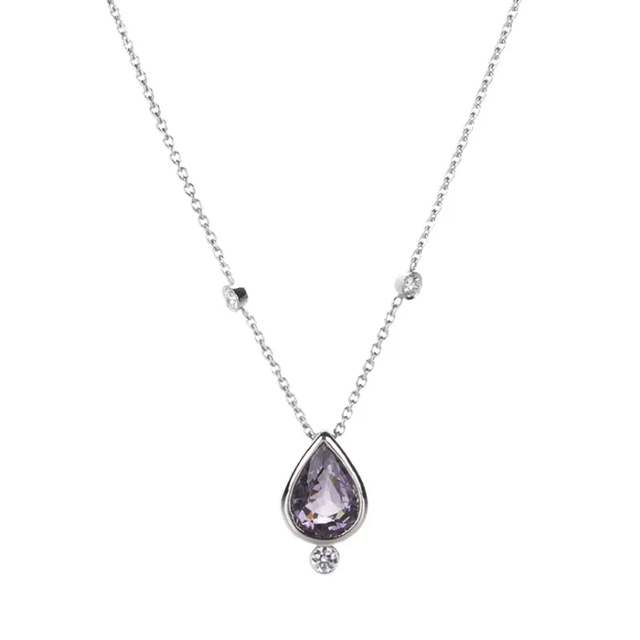 Spinel and Diamond Sacred Seed Necklace