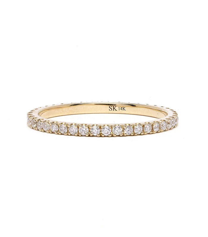 Square Edge Diamond Eternity Band
