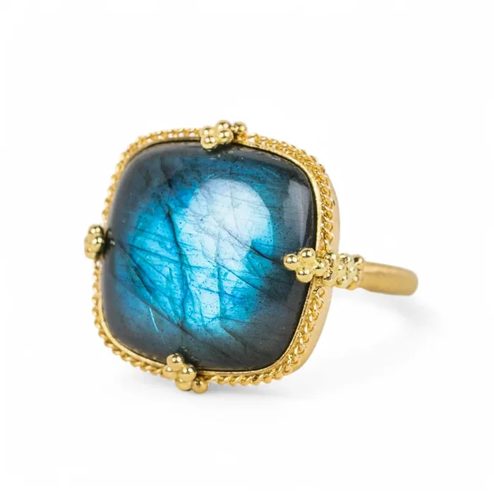 Square Labradorite Ring