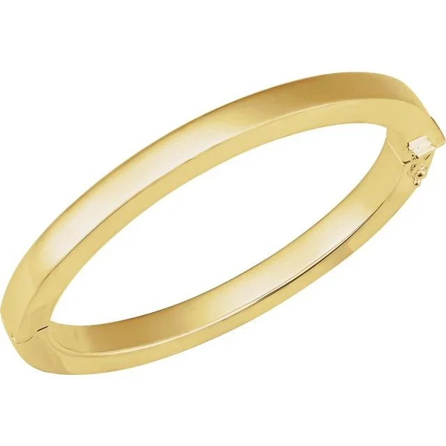 Square Tube Hinged Bangle