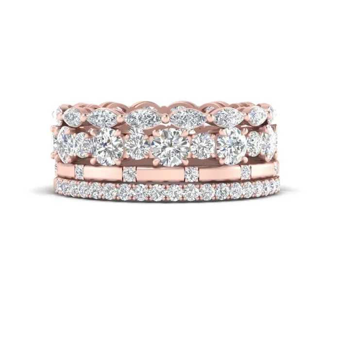 Stacking Anniversary Bands For Her