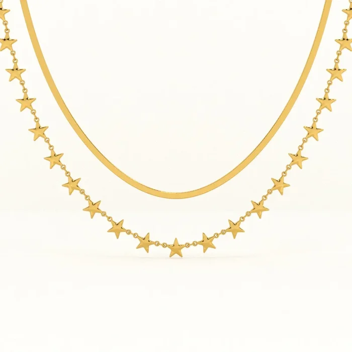Star Grid Layer Necklace