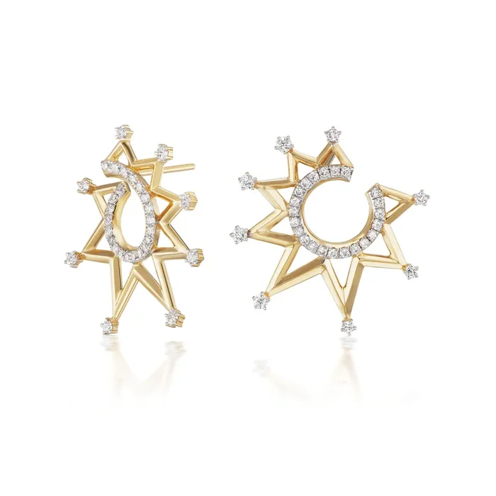 Starburst Crescent Earrings