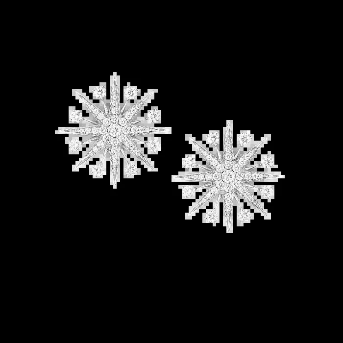 Starlight Diamond Stud Earrings | In 18ct White Gold