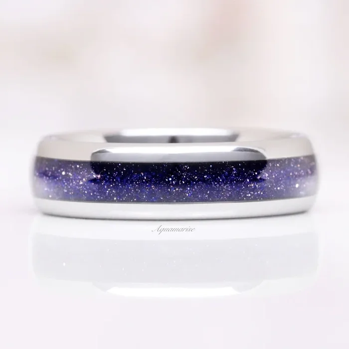 Starry Night Wedding Band in Tungsten Carbide (6mm)