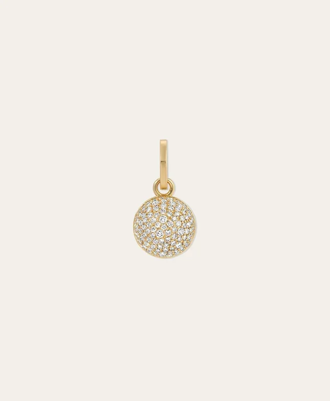 Stellar Pavé Diamond Half Dome Hinged Charm – Lab Grown