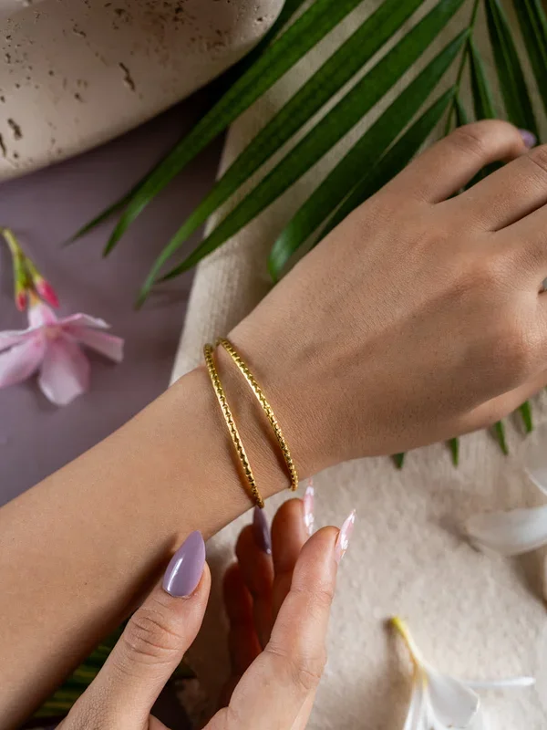 Steps Brass Bracelet (Anti Tarnish)