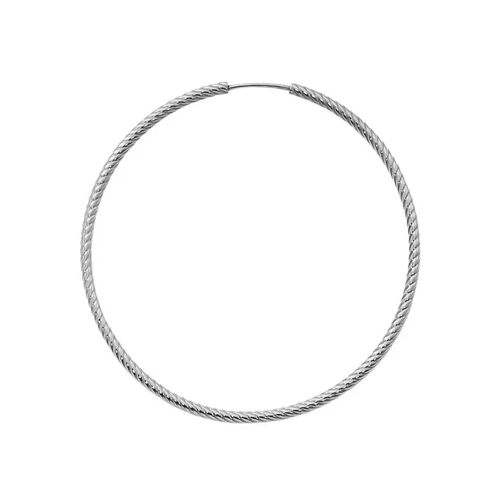 Sterling Silver 1.8X50mm Twist Tubing Earrings