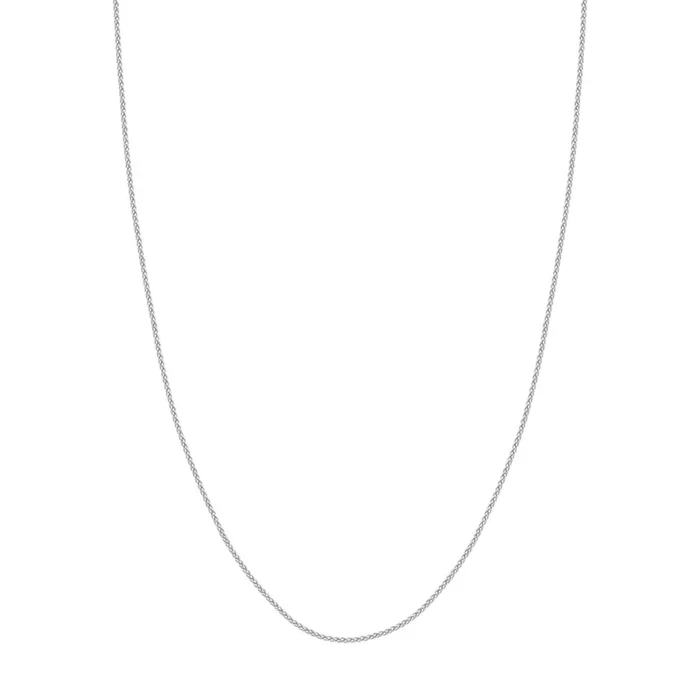 Sterling Silver 16 Inches Round Wheat Chain