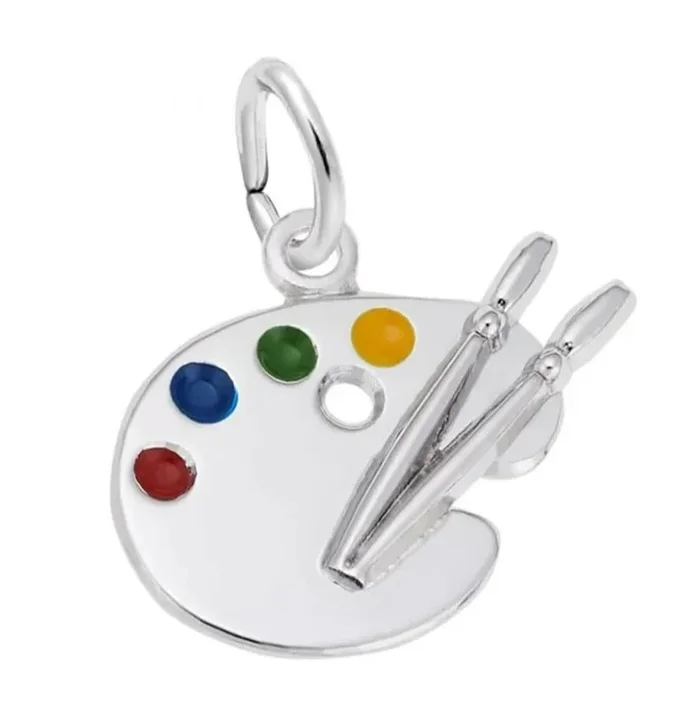 Sterling Silver Artist Palette Charm