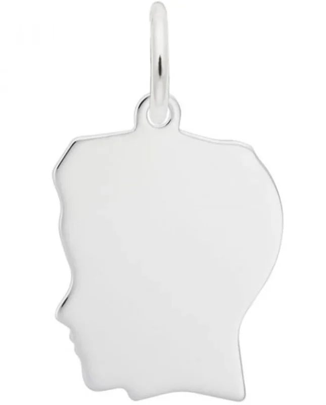 Sterling Silver Boy Head Charm