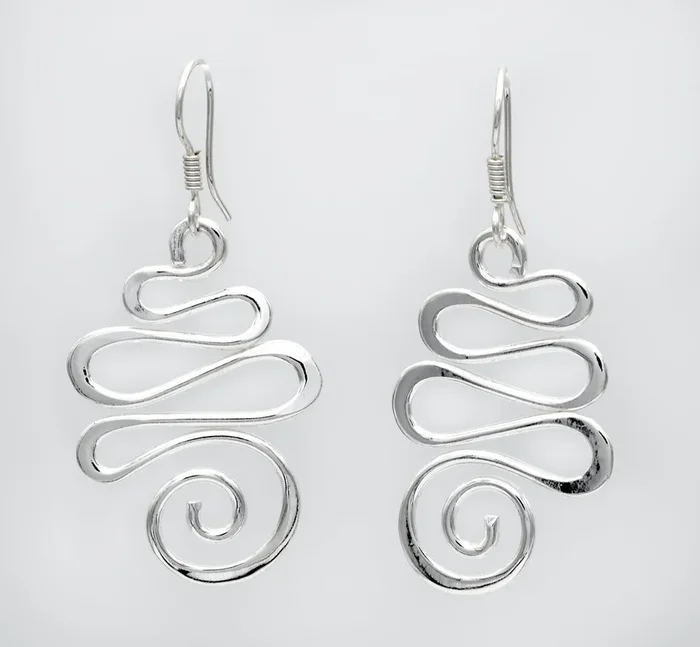 Sterling Silver Candy Swirl Earrings