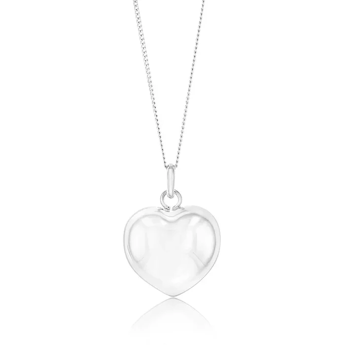 Sterling Silver Fancy Heart Pendant