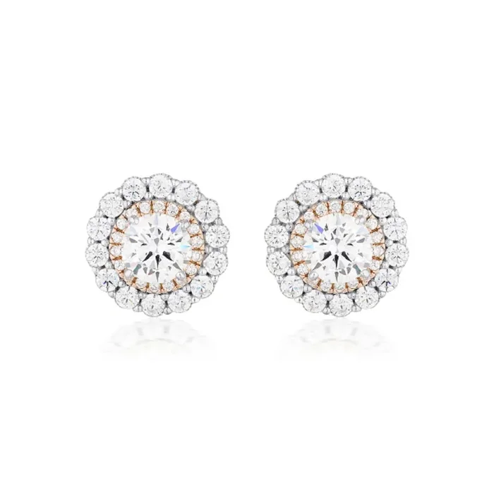 Sterling Silver Georgini Zirconia Halo Studs