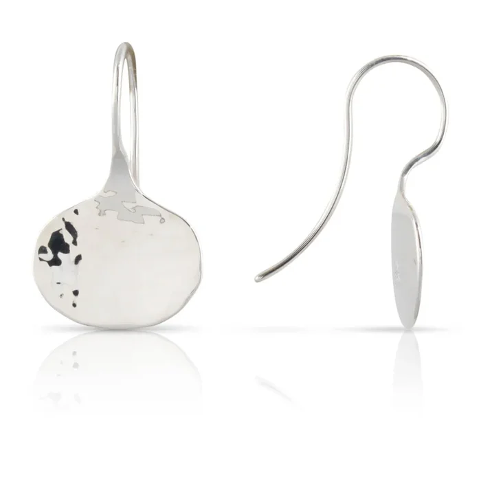 Sterling Silver Hammered Dusk Earrings