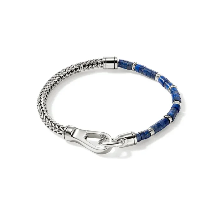 Sterling Silver Heishi Chain Bracelet