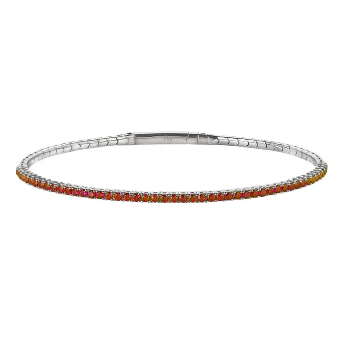 Sterling Silver July Birthstone Flex Bracelet