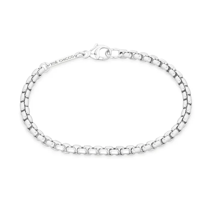 Sterling Silver Large Box Chain Bracelet
