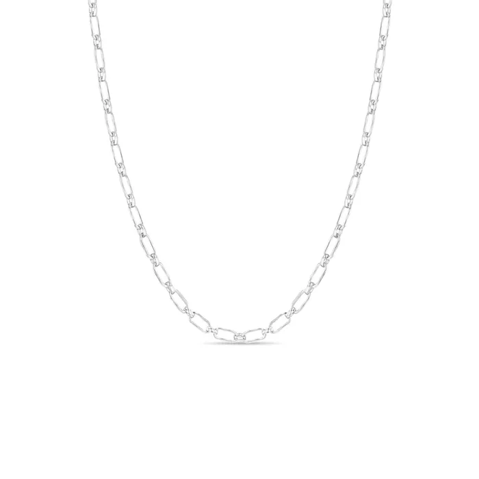 Sterling Silver Mixed Link Chain Necklace – SALE