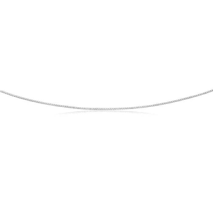 Sterling Silver Rhodium Plated 50cm 40 Gauge Wheat Chain