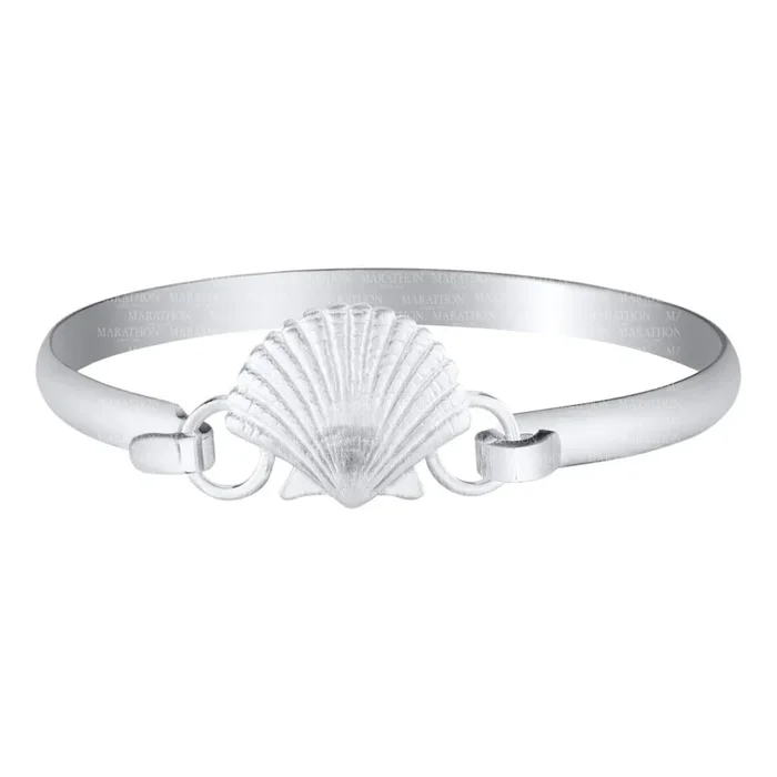 Sterling Silver Scallop Top Closure Bracelet