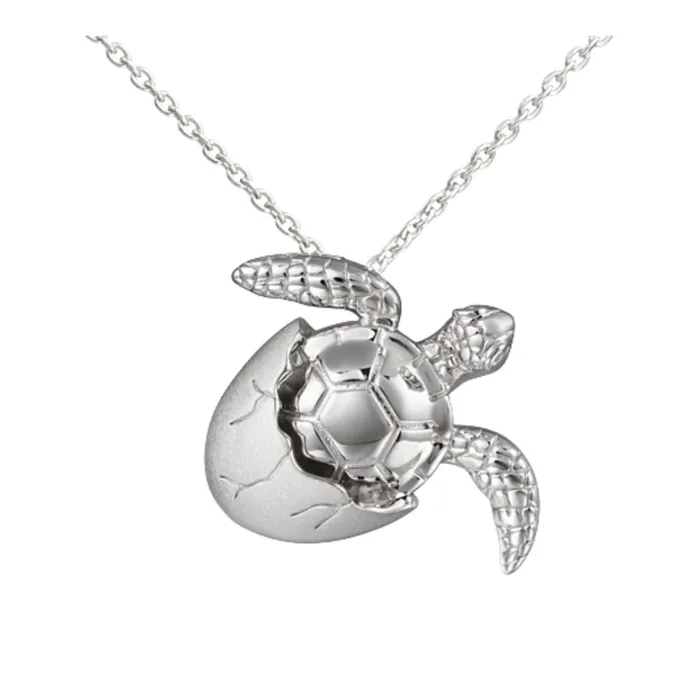 Sterling Silver Sea Turtle Pendant