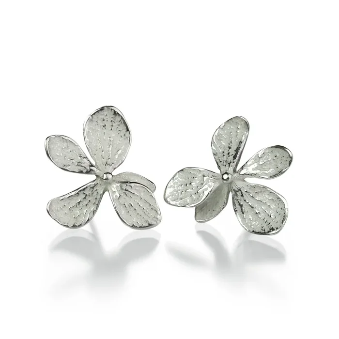 Sterling Silver Single Hydrangea Studs