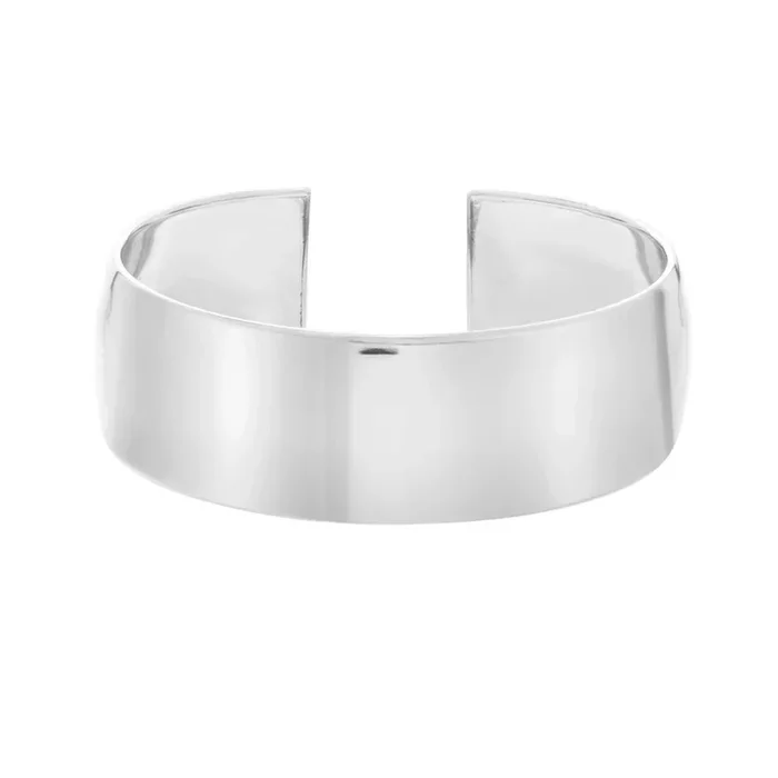 Sterling Silver Thick Classic Cuff Bracelet