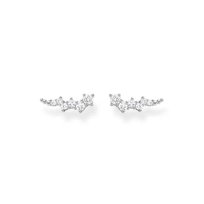 Sterling Silver Thomas Sabo Charm Club Zirconia Ear Climbers