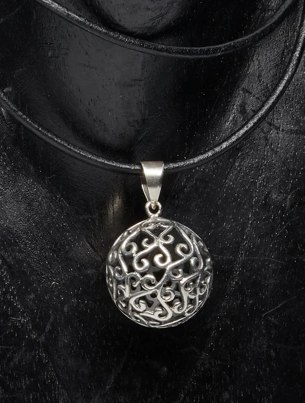 Sterling Silver Woven Sphere Pendant