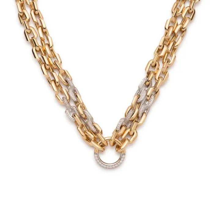 Strong Hearts Double Strand Open Chain Necklace
