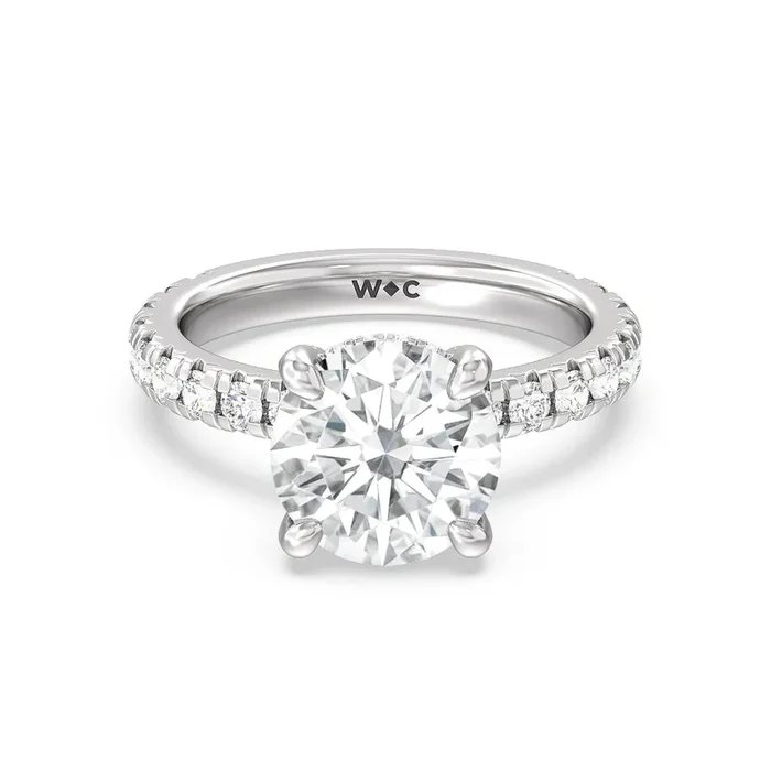 Studded Hidden Accents Engagement Ring