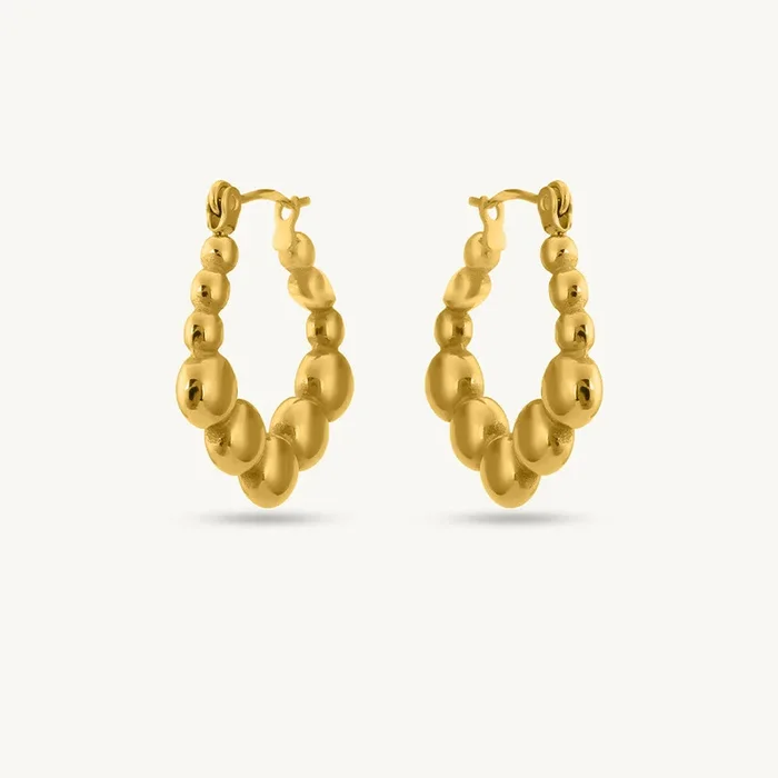 Sun-Kissed Pebble Hoops