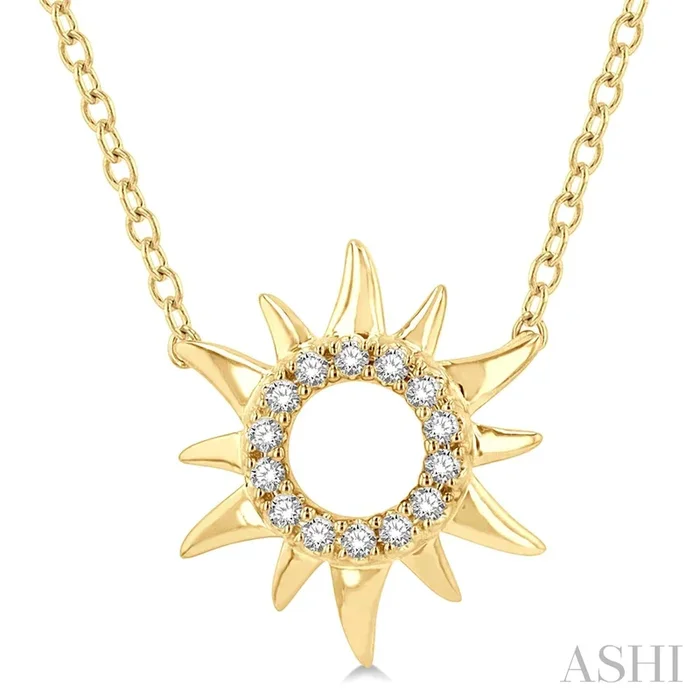 Sun Pendant in 10K Yellow Gold