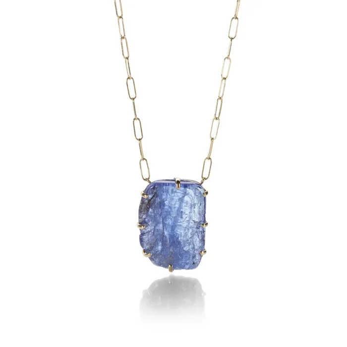 Surface Cut Tanzanite Necklace