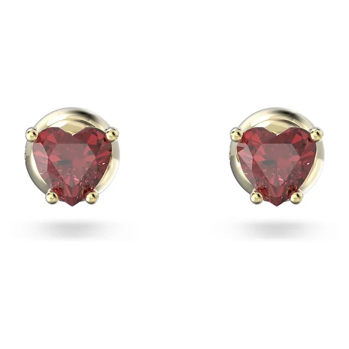 Swarovski Crystal Red Heart Shape Stilla Stud Earrings