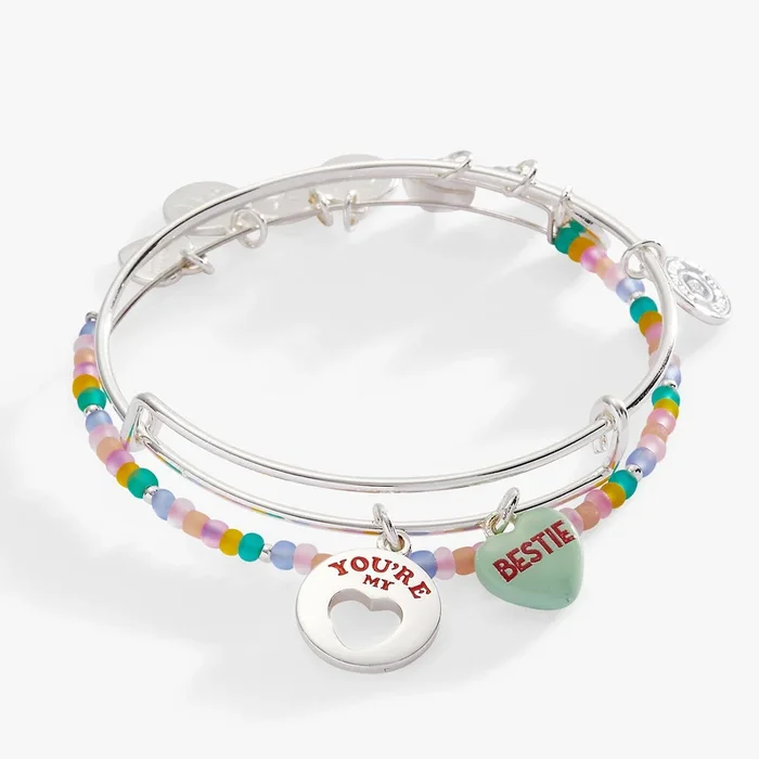 Sweethearts® ‘You’re My Bestie’ Bangle Set of 2
