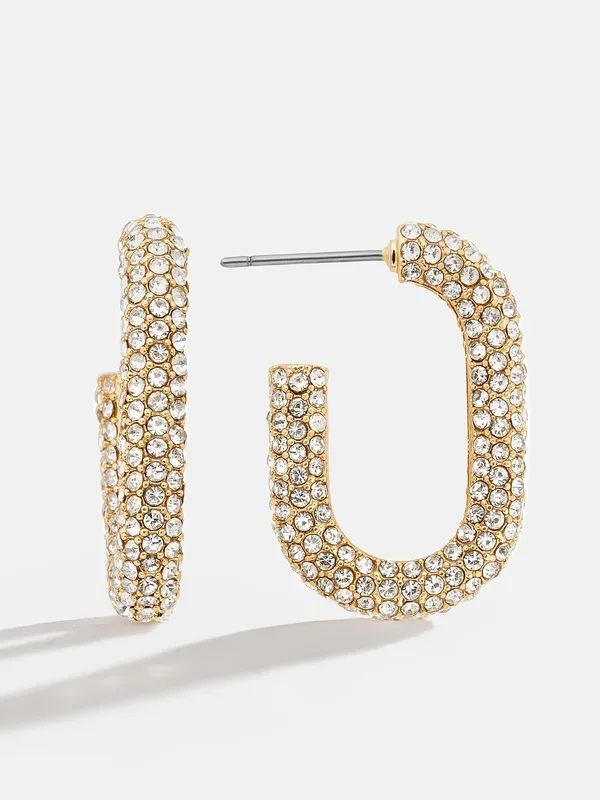 Sybil Earrings – Gold/Pavé