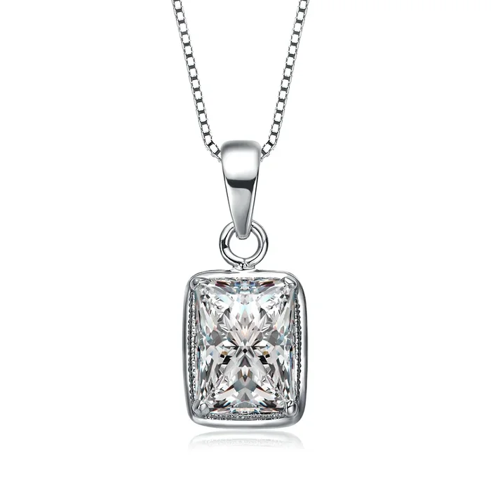 Sylvie Pavé Square Pendantes Necklace