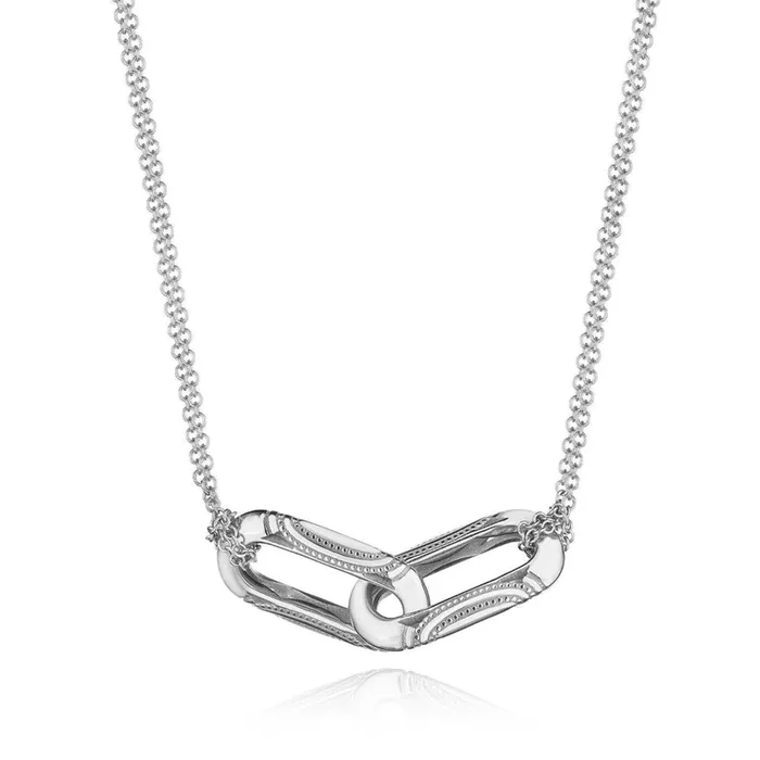 Tacori 18k Gold Crescent Eclipse Double Link Pendant