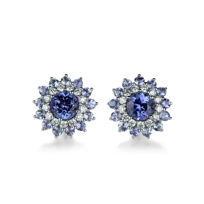 Tanzanite Pinpoint Studs