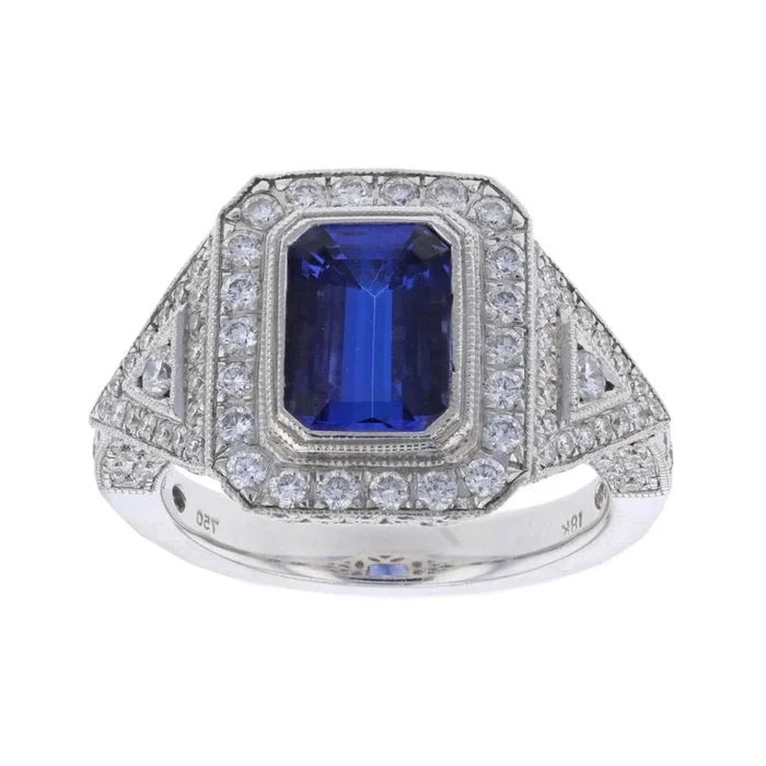 Tanzanite Ring (Tanzanite 2.28 cts. White Diamond 1.35 cts.)