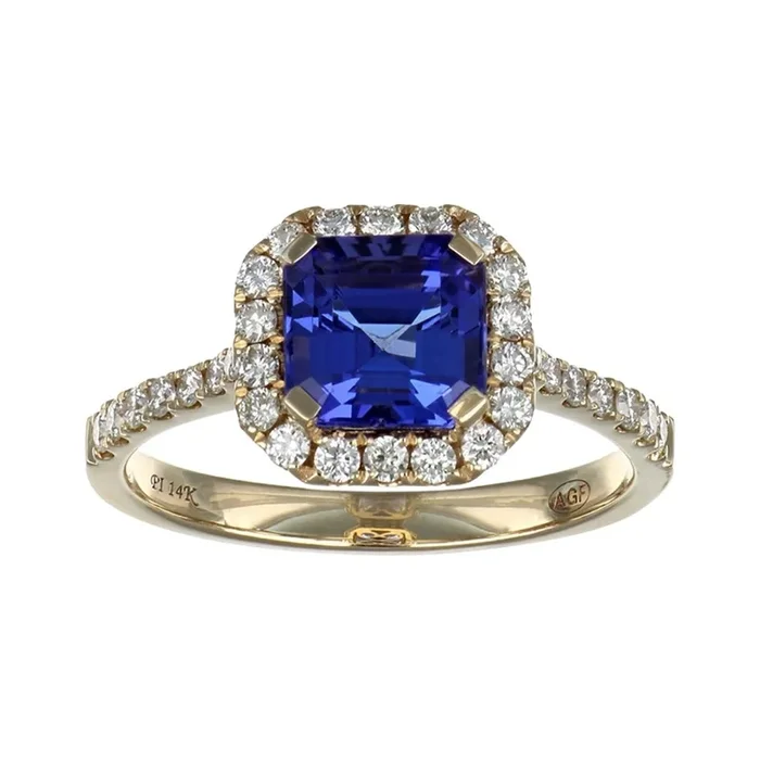 Tanzanite Ring (Tanzanite 2 cts. White Diamond 0.52 cts.)