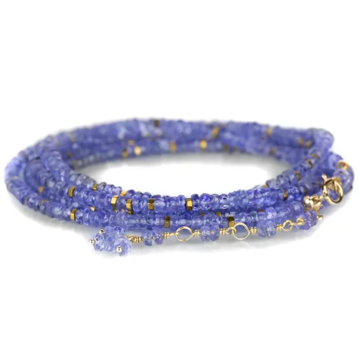 Tanzanite Wrap Bracelet with Confetti
