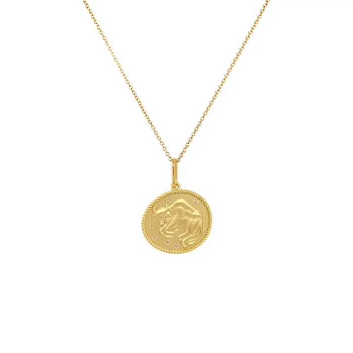 Taurus Double Sided Zodiac Pendant April 21 – May 21