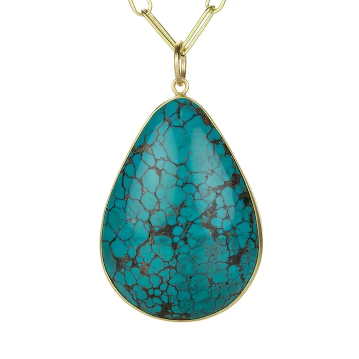 Teardrop Chinese Turquoise Pendant (Pendant Only)