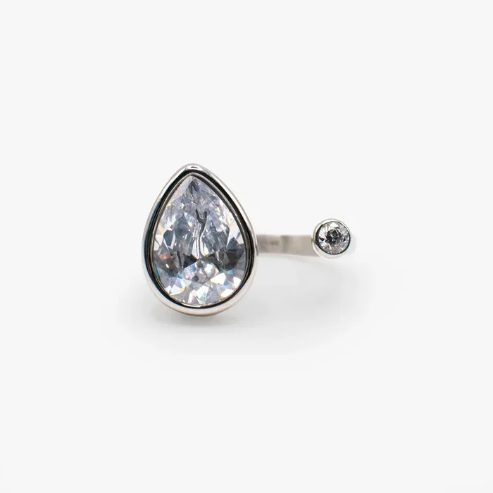 Teardrop Crystal Ring